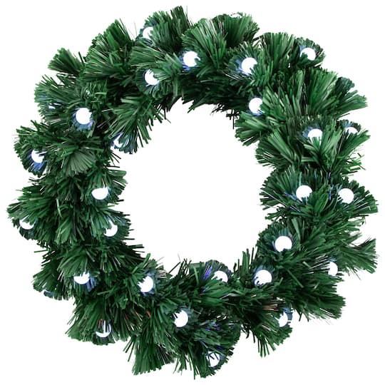12" Pre-Lit Artificial Christmas Wreath, Color Changing Lights By Northlight in Green | Michaels®